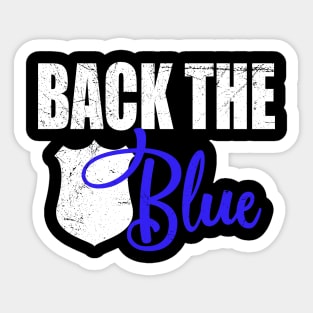 Back The Blue - Thin Blue Line Support Police Officer Sticker
